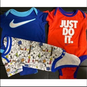 Nike and Snoopy Onesie Bundle